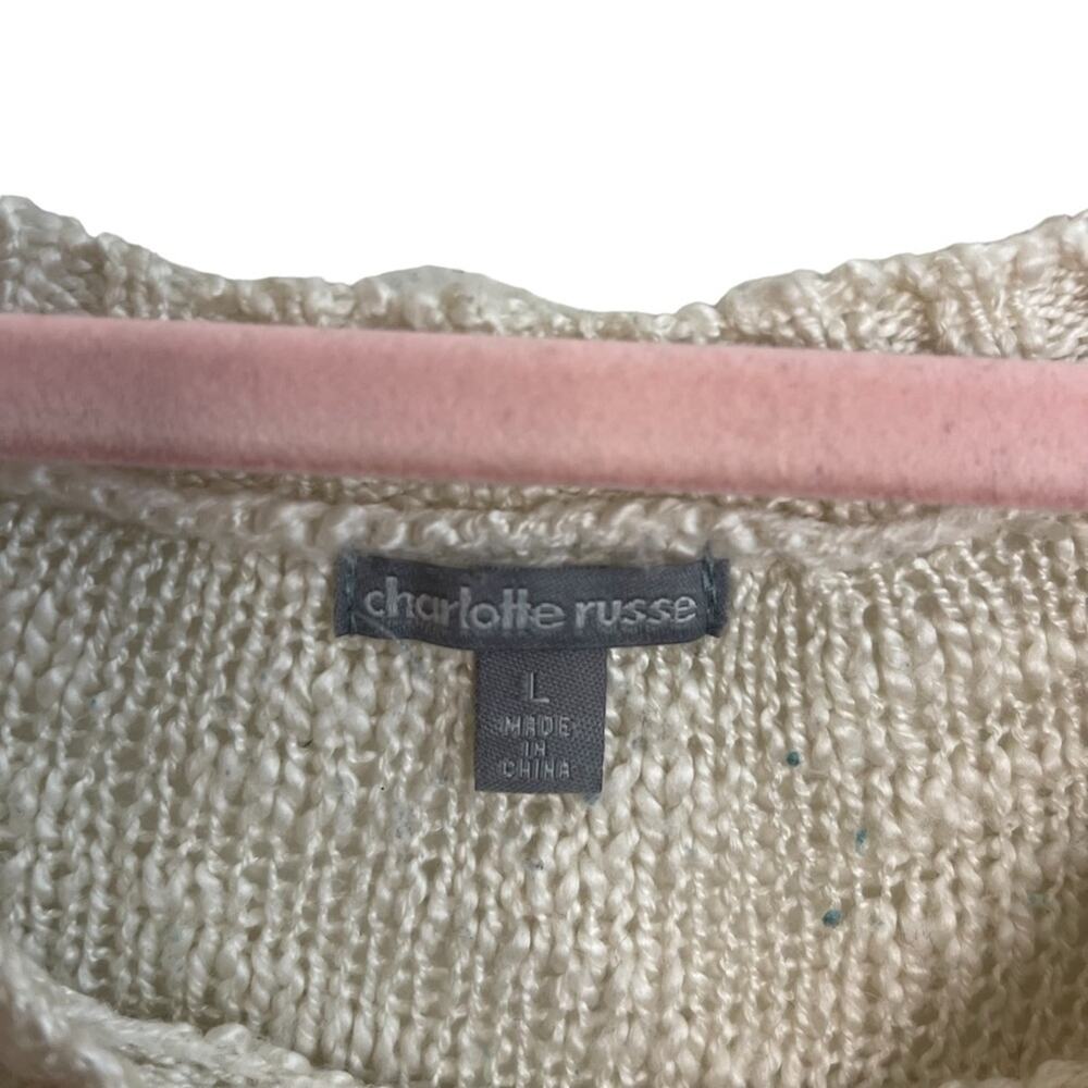 Charlotte Russe Heathered Cream Sweater - Picture 3 of 5